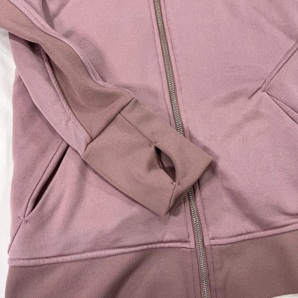 Athleta Triumph Luxe Lined Hoodie Womens Small Pink Full Zip Jacket‎ - Picture 8 of 13